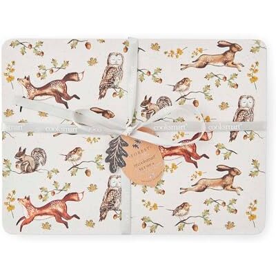 Cooksmart Forest Fable Set of 4 Cork Placemats British Designed Dining Table Mats Woodland Animal Print Heat-Resistant & Durable Stylish & Practical Tableware Easy Wipe Clean Cooksmart Forest Fable Set of 4 Cork Placemats British Designed Dining Table Mats Woodland Animal Print Heat-Resistant & Durable Stylish & Practical Tableware Easy Wipe Clean
