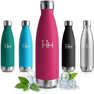 JAPORIA 500ml Insulated Water Bottle, BPA-Free Stainless Steel, Double Walled Leak Proof, Reusable Ideal for Children, Adults, School, Office, Sports, Hiking JAPORIA 500ml Insulated Water Bottle, BPA-Free Stainless Steel, Double Walled Leak Proof, Reusable Ideal for Children, Adults, School, Office, Sports, Hiking