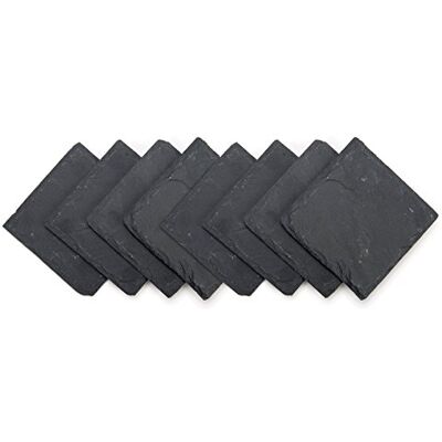 Trademark Innovations Slate Drink Coasters Set of 8-4" x 4 Trademark Innovations Slate Drink Coasters Set of 8-4" x 4