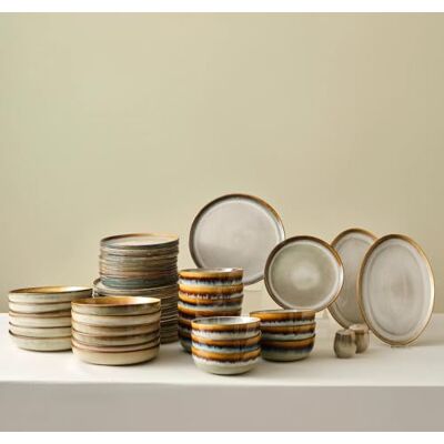 KARACA Earthy 52-Piece Stoneware Dinner Set for 12 People, Rustic Design with Reactive Glaze Finish Plates and Bowls Set, Microwave & Dishwasher Safe, Ideal Dinnerware for Everyday & Special Occasion KARACA Earthy 52-Piece Stoneware Dinner Set for 12 People, Rustic Design with Reactive Glaze Finish Plates and Bowls Set, Microwave & Dishwasher Safe, Ideal Dinnerware for Everyday & Special Occasion