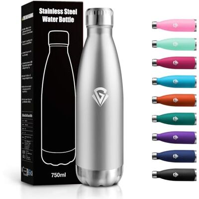 JAPORIA Insulated Water Bottle, 750 ml, Stainless Steel Double Walled Insulated, BPA Free, Leak-Proof Reusable Bottle for Adults, Teens, Gym, Travel, School JAPORIA Insulated Water Bottle, 750 ml, Stainless Steel Double Walled Insulated, BPA Free, Leak-Proof Reusable Bottle for Adults, Teens, Gym, Travel, School