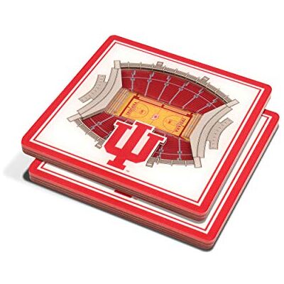 YouTheFan NCAA Indiana Hoosiers Unisex NCAA 3D StadiumView Coaster, Team Color, 4" x 4" x .3125 YouTheFan NCAA Indiana Hoosiers Unisex NCAA 3D StadiumView Coaster, Team Color, 4" x 4" x .3125