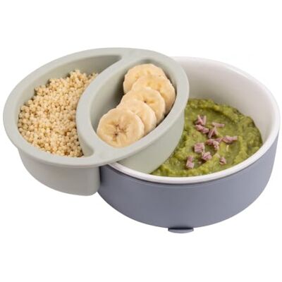 Béaba Mix & Match Porcelain Baby Bowl, Non-Slip Suction Base, Pebble Reinforced porcelain, Safe material, 350ml bowl, Removable dividers, Suction base, High sides, Microwave & dishwasher safe Béaba Mix & Match Porcelain Baby Bowl, Non-Slip Suction Base, Pebble Reinforced porcelain, Safe material, 350ml bowl, Removable dividers, Suction base, High sides, Microwave & dishwasher safe