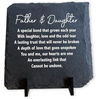 RED OCEAN Father & Daughter Gift, Slate Coaster With Stand, Slate Plaque Gift For Dad, Gift For Daughter, Dad and Daughter, Happy Birthday Dad, From Daughter, Christmas For Dad RED OCEAN Father & Daughter Gift, Slate Coaster With Stand, Slate Plaque Gift For Dad, Gift For Daughter, Dad and Daughter, Happy Birthday Dad, From Daughter, Christmas For Dad