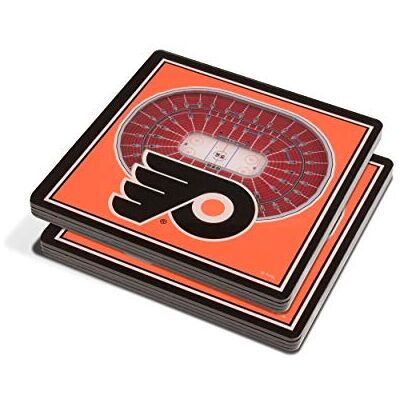YouTheFan NHL Philadelphia Flyers 3D StadiumViews Coasters, 4" x 4 YouTheFan NHL Philadelphia Flyers 3D StadiumViews Coasters, 4" x 4