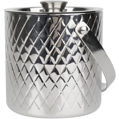 Olympia Geo Double Wall Ice Bucket Stainless Steel, 2 Ltr Olympia Geo Double Wall Ice Bucket Stainless Steel, 2 Ltr