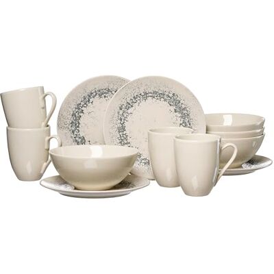 Ritzenhoff & Breker Cecina Coffee Set 12-Piece Cream Graphite Ritzenhoff & Breker Cecina Coffee Set 12-Piece Cream Graphite