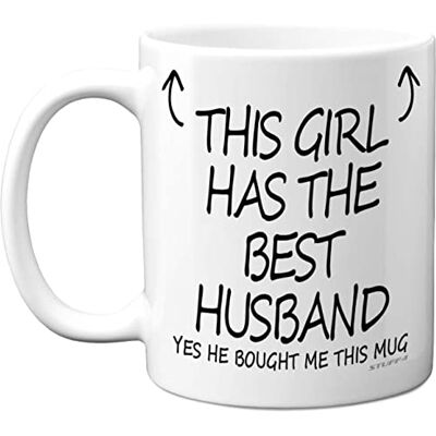 Stuff4 Anniversary Mug for Her This Girl Has The Best Husband Mug Novelty Birthday Wife Gifts, Valentines Gifts for Her, Valentine 11oz Ceramic Dishwasher Safe Coffee Made in UK Stuff4 Anniversary Mug for Her This Girl Has The Best Husband Mug Novelty Birthday Wife Gifts, Valentines Gifts for Her, Valentine 11oz Ceramic Dishwasher Safe Coffee Made in UK