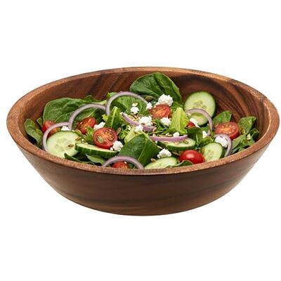 Premier Housewares Acacia Wood Serving Bowl, 20 cm Dia x 5 cm Deep, Round Wooden Salad, Fruit & Snack Bowl Premier Housewares Acacia Wood Serving Bowl, 20 cm Dia x 5 cm Deep, Round Wooden Salad, Fruit & Snack Bowl