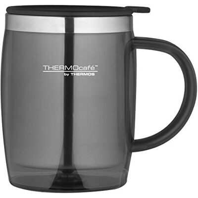 Thermos THERMOcafè Translucent Desk Mug, Gun Metal, 450 ml Thermos THERMOcafè Translucent Desk Mug, Gun Metal, 450 ml