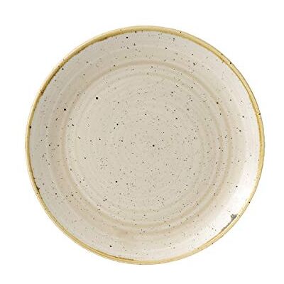 Churchill Stonecast Coupe Plate Nutmeg Cream 217mm Churchill Stonecast Coupe Plate Nutmeg Cream 217mm