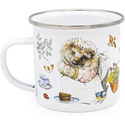 Robert Frederick Peter Rabbit Mrs Tiggywinkle Enamel Mug,White,M (Pack of 1) Robert Frederick Peter Rabbit Mrs Tiggywinkle Enamel Mug,White,M (Pack of 1)