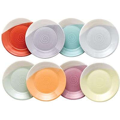 Royal Doulton Mixed Set-1815 Bright Collection Plate Set of 8-Plates for Dinner, Pasta, Cereal & Soup, Various Sizes, Porcelain, 16cm Royal Doulton Mixed Set-1815 Bright Collection Plate Set of 8-Plates for Dinner, Pasta, Cereal & Soup, Various Sizes, Porcelain, 16cm
