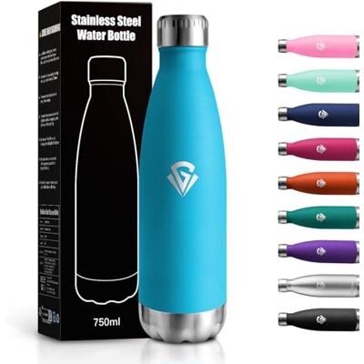 JAPORIA Insulated Water Bottle 750 ml, Double Walled Leak Proof, Stainless Steel, BPA Free, Reusable Ideal for Adults, School, Office, Sports, Hiking, Yoga JAPORIA Insulated Water Bottle 750 ml, Double Walled Leak Proof, Stainless Steel, BPA Free, Reusable Ideal for Adults, School, Office, Sports, Hiking, Yoga