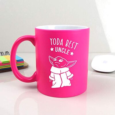 eBuyGB Personalised Coffee Mug, Neon Pink Baby Yoda Mug, 350ml Star Wars Themed Tea Cup, Funny Gifts from Niece & Nephew (Yoda Best Uncle) eBuyGB Personalised Coffee Mug, Neon Pink Baby Yoda Mug, 350ml Star Wars Themed Tea Cup, Funny Gifts from Niece & Nephew (Yoda Best Uncle)