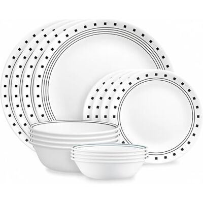 Corelle ® City Block 16-piece Mugless Dinnerware Set, Service for 4 Corelle ® City Block 16-piece Mugless Dinnerware Set, Service for 4
