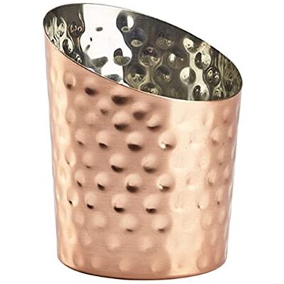 Genware NEV-SVHA10C Copper Plated Hammered Angled Cone, 11.6 cm x 9.5 cm Genware NEV-SVHA10C Copper Plated Hammered Angled Cone, 11.6 cm x 9.5 cm