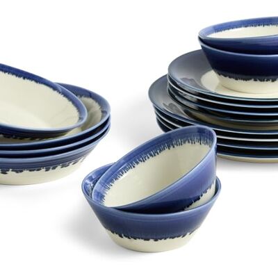 Royal Doulton 1815 Pacific Glaze Dinnerware Set Blue 16 Pieces Royal Doulton 1815 Pacific Glaze Dinnerware Set Blue 16 Pieces