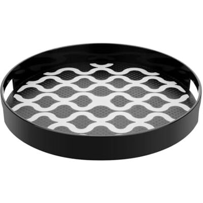 Olympia Kristallon PC Round, Non-Slip Tray with Handles 300mm Ideal to Use in Catering or Hospitality DP664 Olympia Kristallon PC Round, Non-Slip Tray with Handles 300mm Ideal to Use in Catering or Hospitality DP664