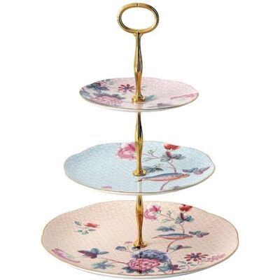 Wedgwood Cuckoo 3 Tiered Cake Stand, Multicolor, 36.2 x 27.8 x 30.6 cm Wedgwood Cuckoo 3 Tiered Cake Stand, Multicolor, 36.2 x 27.8 x 30.6 cm