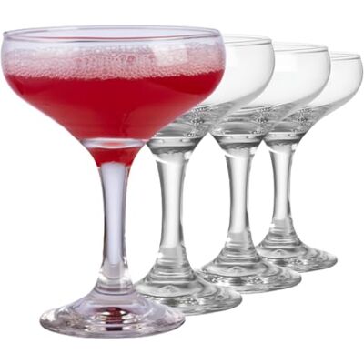 bar@drinkstuff Polycarbonate Coupe Cocktail Glasses – Pack of 4, 8.8 oz / 250 ml – Virtually Unbreakable Plastic Coupes for Cocktails & Champagne bar@drinkstuff Polycarbonate Coupe Cocktail Glasses – Pack of 4, 8.8 oz / 250 ml – Virtually Unbreakable Plastic Coupes for Cocktails & Champagne