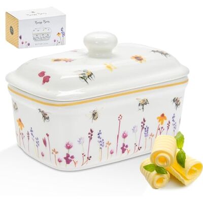 The Leonardo Collection - Busy Bees Ceramic - Butter dish The Leonardo Collection - Busy Bees Ceramic - Butter dish