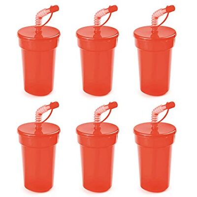 eBuyGB 14oz Tumbler Smoothie Lid & Straw Milkshake Slushie Beaker Water Bottle Travel Cup, Polypropylene, Red eBuyGB 14oz Tumbler Smoothie Lid & Straw Milkshake Slushie Beaker Water Bottle Travel Cup, Polypropylene, Red