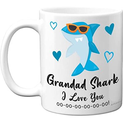 Stuff4 Grandad Shark Birthday Mug Gift from Granddaughter Grandson, Happy Birthday from Toddler Grandchild, Christmas Tea Coffee 11oz Ceramic Dishwasher Safe Cup Stuff4 Grandad Shark Birthday Mug Gift from Granddaughter Grandson, Happy Birthday from Toddler Grandchild, Christmas Tea Coffee 11oz Ceramic Dishwasher Safe Cup