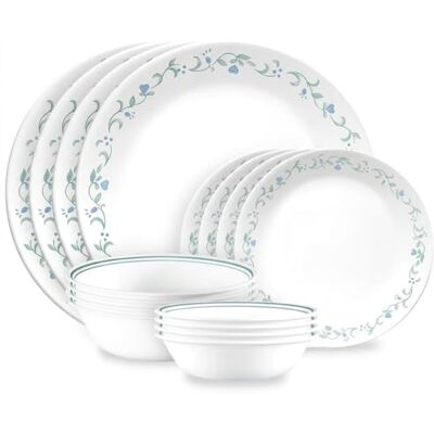 Corelle Country Cottage 16-piece Mugless Dinnerware Set, Service for 4 Corelle Country Cottage 16-piece Mugless Dinnerware Set, Service for 4