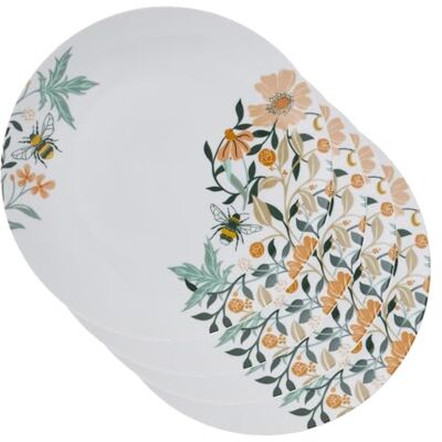 Ulster Weavers Bumble Bee Dinner Plates Set 4X Pieces Microwave & Dishwasher Safe Porcelain Serving Plates with Bee Print Bee Gifts Bee Kitchen Accessories Side Plates & Bowls Available Ulster Weavers Bumble Bee Dinner Plates Set 4X Pieces Microwave & Dishwasher Safe Porcelain Serving Plates with Bee Print Bee Gifts Bee Kitchen Accessories Side Plates & Bowls Available