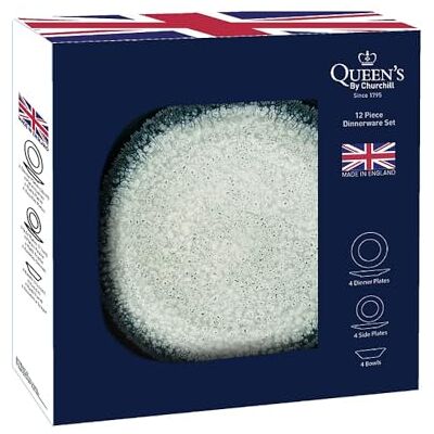 Queens By Churchill Apollo Ash 12 Piece Dinner Set Queens By Churchill Apollo Ash 12 Piece Dinner Set