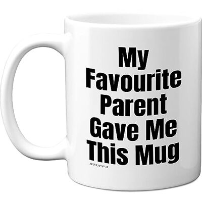 Stuff4 Funny Birthday Mug for Daughter Son My Favourite Parent Novelty Joke Present for Son Daughter Child from Mum or Dad, Banter Gift Gifts Christmas 11oz Ceramic Dishwasher Safe Coffee Mugs Cup Stuff4 Funny Birthday Mug for Daughter Son My Favourite Parent Novelty Joke Present for Son Daughter Child from Mum or Dad, Banter Gift Gifts Christmas 11oz Ceramic Dishwasher Safe Coffee Mugs Cup