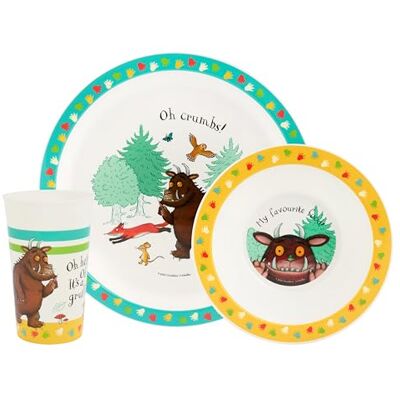 Gruffalo The 3pc Kids Dinner Set by Polar Gear Plates, Bowls Sets with Kids Cup Dishwasher and Microwave Safe Dinnerware Set Childrens Plates and Bowls Sets 36+ Months Gruffalo The 3pc Kids Dinner Set by Polar Gear Plates, Bowls Sets with Kids Cup Dishwasher and Microwave Safe Dinnerware Set Childrens Plates and Bowls Sets 36+ Months