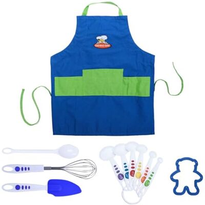 Curious Chef 11 Piece Chef Set in Blue and Green Curious Chef 11 Piece Chef Set in Blue and Green