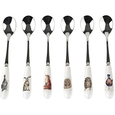 Royal Worcester Wrendale by Tea Spoons S/6 Royal Worcester Wrendale by Tea Spoons S/6