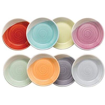 Royal Doulton 1815 Brights 1815TW25095 9cm Dip Tray Mixed Set of 8, Porcelain, Multi Royal Doulton 1815 Brights 1815TW25095 9cm Dip Tray Mixed Set of 8, Porcelain, Multi