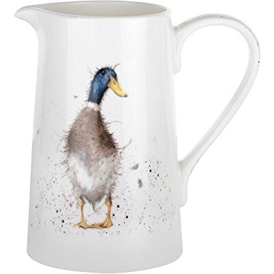 Royal Worcester x Wrendale Designs Jug 1 Pint, Fine Bone China, Suitable for Serving Juice, Tea, or Water, Dishwasher & Microwave Safe, Featuring Duck Design Artwork by Hannah Dale Royal Worcester x Wrendale Designs Jug 1 Pint, Fine Bone China, Suitable for Serving Juice, Tea, or Water, Dishwasher & Microwave Safe, Featuring Duck Design Artwork by Hannah Dale