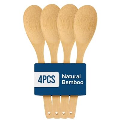 joeji's Kitchen Wooden Spoons for Cooking Set of 6 30cm Bamboo joeji's Kitchen Wooden Spoons for Cooking Set of 6 30cm Bamboo