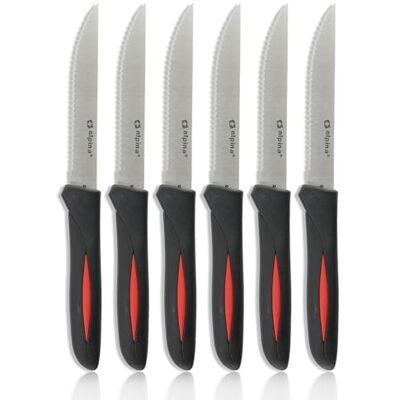DIVCHI Steak Knives Set Of 6 Serrated Steak Knife Dishwasher Safe Kitchen Knife Sets Sharp Dinner Knives With Ergonomic Handle Cutlery Knives For Home/Restaurant DIVCHI Steak Knives Set Of 6 Serrated Steak Knife Dishwasher Safe Kitchen Knife Sets Sharp Dinner Knives With Ergonomic Handle Cutlery Knives For Home/Restaurant
