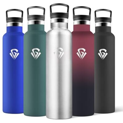 Motswedi Insulated Water Bottle, 1000 ml, BPA Free, 2 Lids (Incl. Straw), Stainless Steel Water Bottle, 304 Stainless Steel, Ideal for Office, Camping, Gym Steel Grey Motswedi Insulated Water Bottle, 1000 ml, BPA Free, 2 Lids (Incl. Straw), Stainless Steel Water Bottle, 304 Stainless Steel, Ideal for Office, Camping, Gym Steel Grey