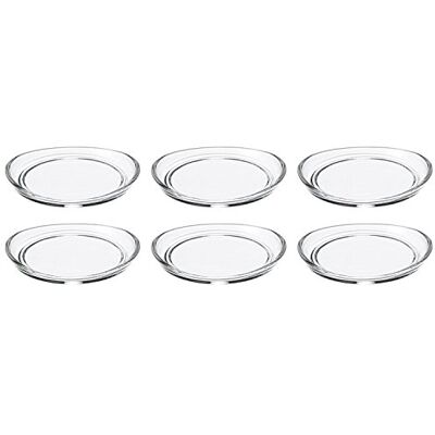 LEONARDO Loop 021127 Coasters, Set of 6, Dishwasher-Safe Saucers for Water Carafes or Wine Bottles Made of Clear Glass, Diameter 10.5 cm, Height 1.5 cm LEONARDO Loop 021127 Coasters, Set of 6, Dishwasher-Safe Saucers for Water Carafes or Wine Bottles Made of Clear Glass, Diameter 10.5 cm, Height 1.5 cm