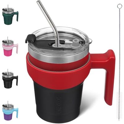 BJPKPK 300 ml Mini Tumbler with Lid, Straw & Handle, Insulated Steel Cup Small, Spill Proof, Leak Proof, Thermal, Double Wall Vacuum, Sweatproof, Dishwasher Safe, BPA Free, Blood Moon BJPKPK 300 ml Mini Tumbler with Lid, Straw & Handle, Insulated Steel Cup Small, Spill Proof, Leak Proof, Thermal, Double Wall Vacuum, Sweatproof, Dishwasher Safe, BPA Free, Blood Moon