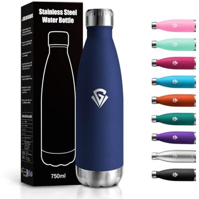 JAPORIA 750 ml Thermal Bottle, Stainless Steel Double Walled Insulation, BPA Free Leak-Proof Reusable for Adults, School, Office, Camping, Outdoor, Travel JAPORIA 750 ml Thermal Bottle, Stainless Steel Double Walled Insulation, BPA Free Leak-Proof Reusable for Adults, School, Office, Camping, Outdoor, Travel