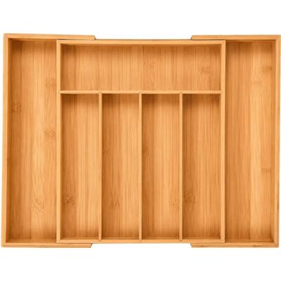 MASS DYNAMIC Cutlery Drawer Organizer Expandable Bamboo Utensil Tray, Adjustable Silverware and Flatware Holder, Compact Storage for Spoons, Forks, Knives Ideal for Kitchen and Office Supplies MASS DYNAMIC Cutlery Drawer Organizer Expandable Bamboo Utensil Tray, Adjustable Silverware and Flatware Holder, Compact Storage for Spoons, Forks, Knives Ideal for Kitchen and Office Supplies