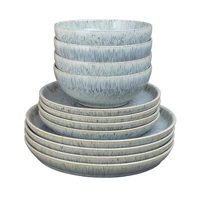 Denby - Halo Speckle Coupe - 12pc - Tableware - Dinner Set Denby - Halo Speckle Coupe - 12pc - Tableware - Dinner Set