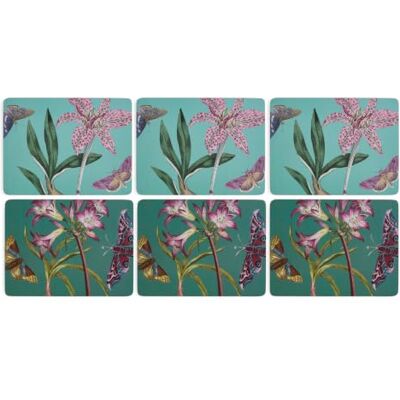 Portmeirion x Botanic Garden Flora & Fauna Placemats Set of 6, Pimpernel Cork Backed Table Mats, Heat & Stain Resistant Table Protection, Butterfly & Floral Design, 30.5 x 23 cm Portmeirion x Botanic Garden Flora & Fauna Placemats Set of 6, Pimpernel Cork Backed Table Mats, Heat & Stain Resistant Table Protection, Butterfly & Floral Design, 30.5 x 23 cm