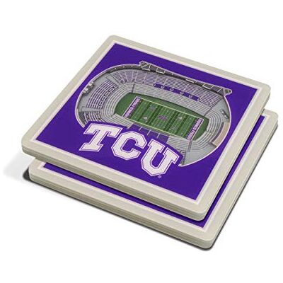 YouTheFan NCAA TCU Horned Frogs 3D StadiumViews Coasters, 4" x 4 YouTheFan NCAA TCU Horned Frogs 3D StadiumViews Coasters, 4" x 4