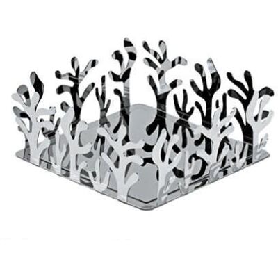 Alessi Mediterraneo ESI18 Design Napkin Holder in 18/10 Stainless Steel, Mirror Polished Alessi Mediterraneo ESI18 Design Napkin Holder in 18/10 Stainless Steel, Mirror Polished