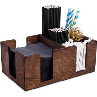bar@drinkstuff Drinkstuff Wooden Bar Caddy Napkin Holder – Premium Home Bar & Coffee Station Organizer, Cocktail Straw Holder & Condiment Caddy, Stylish Bar Accessories for Bars & Entertaining bar@drinkstuff Drinkstuff Wooden Bar Caddy Napkin Holder – Premium Home Bar & Coffee Station Organizer, Cocktail Straw Holder & Condiment Caddy, Stylish Bar Accessories for Bars & Entertaining
