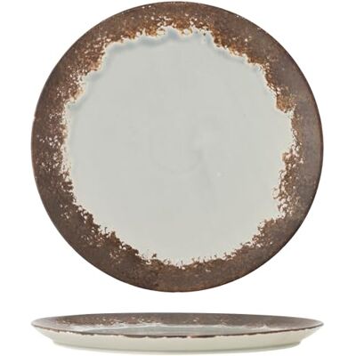 Bloomingville Paula Plate, Brown, Stoneware, Depth 26.5 x Height 2 cm Bloomingville Paula Plate, Brown, Stoneware, Depth 26.5 x Height 2 cm